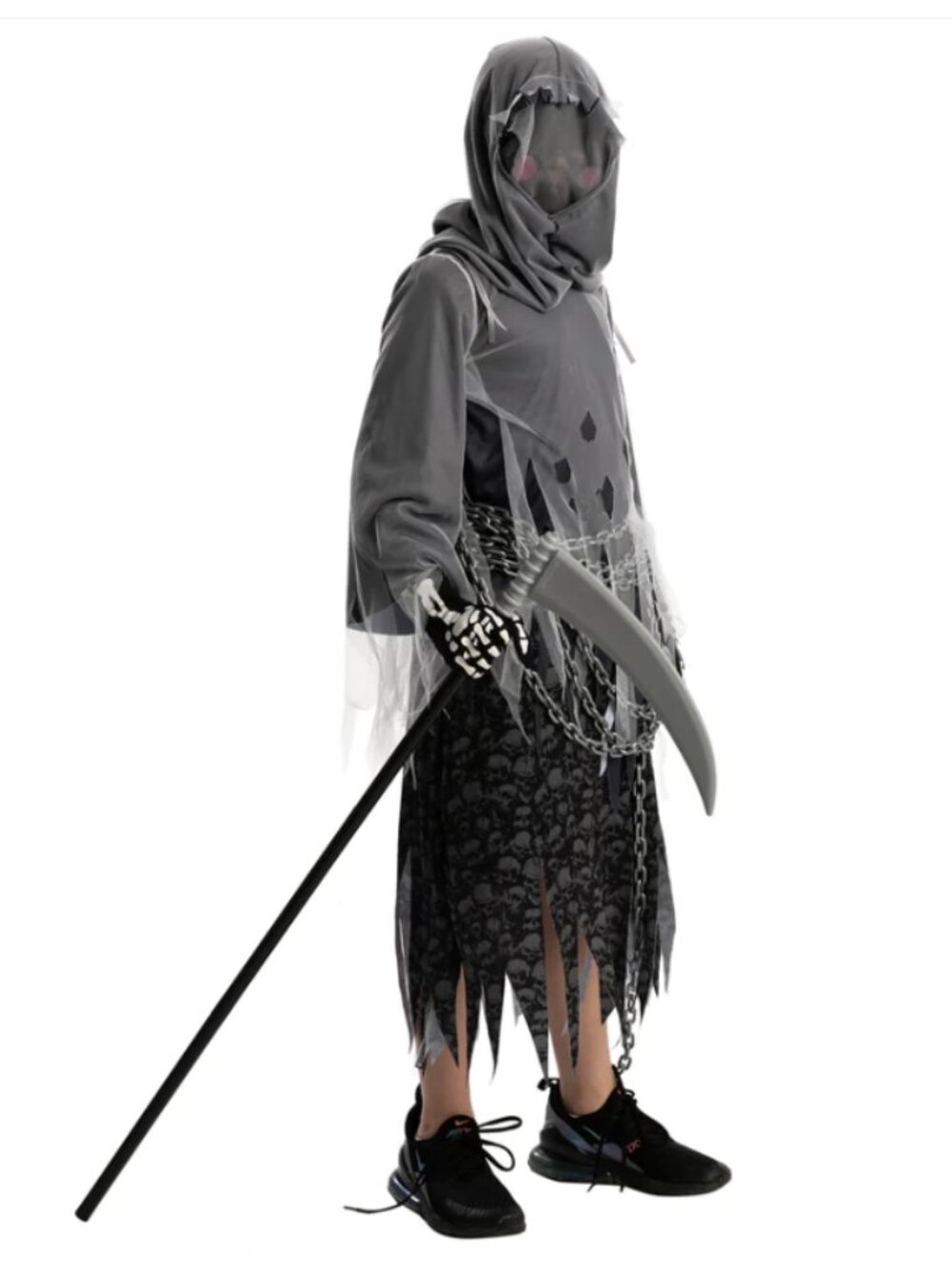 Soul Taker Reaper with Glowing Eyes Costume- Scythe -- Child Size Medium 8-10
